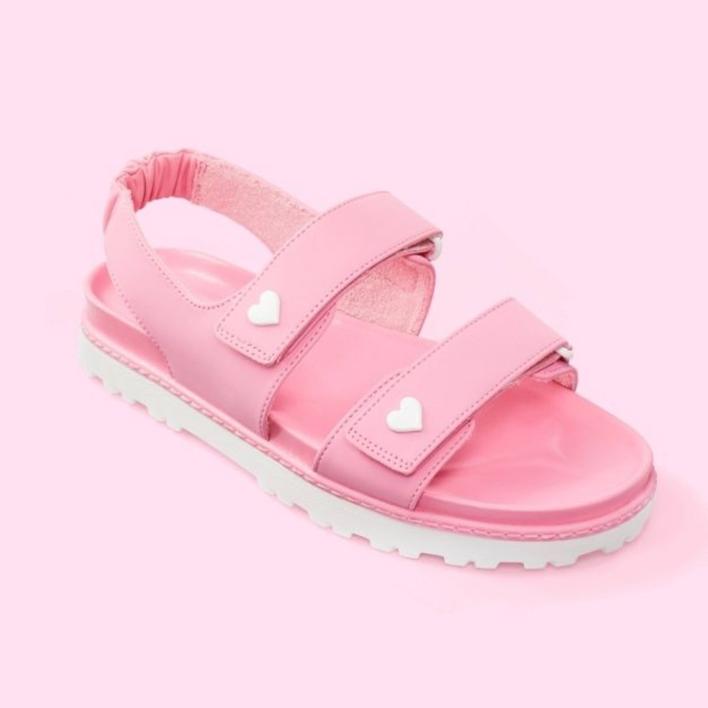 Stoney Clover Lane x Target Pink Women's Two Strap Sport Sandals nwt Barbiecore - Picture 3 of 3
